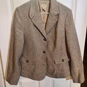 L.L. Bean Women's Tweed Blazer - Brown